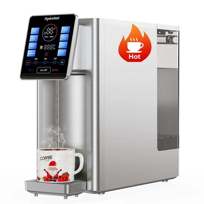 Refurbished Hydrofast W100 Countertop Water Purifier with Hot & Ambient Water, 8 Temperatures, Hot Water in 3 Seconds, 6 Levels Reverse Osmosis Filtration,15 levels Water Volume, for Kitchen, Office, Bedroom
