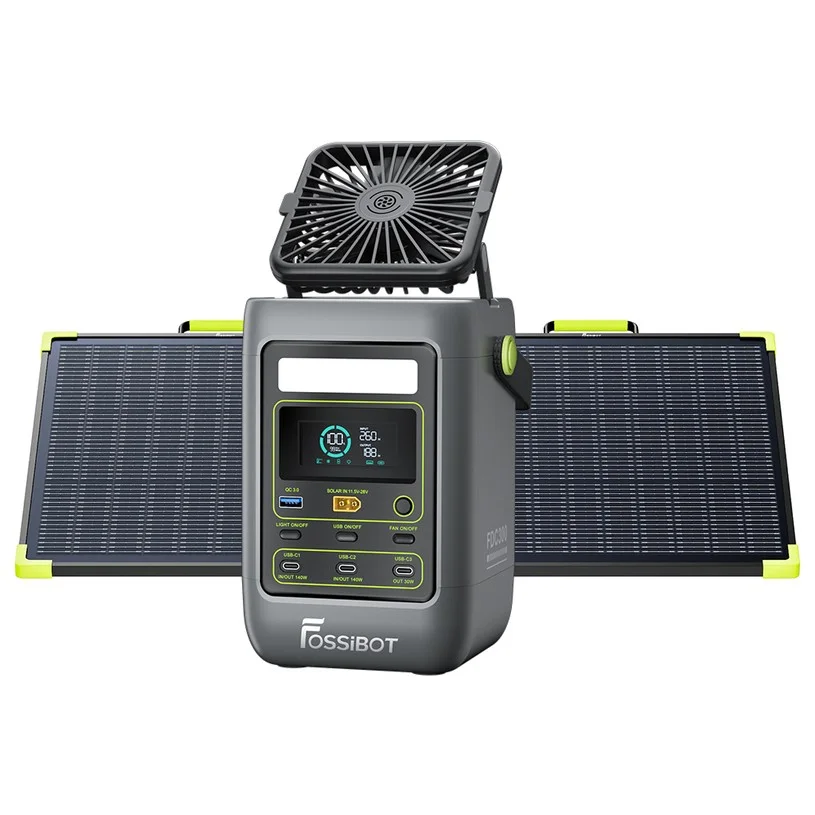 FOSSiBOT FDC300 Portable Power Station + SP100 Pro Solar Panel