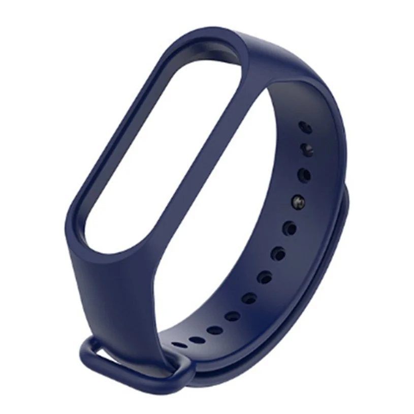 Replacement Strap Silicon Watch Band for Xiaomi Mi Band 3/4 Smart Bracelet - Blue