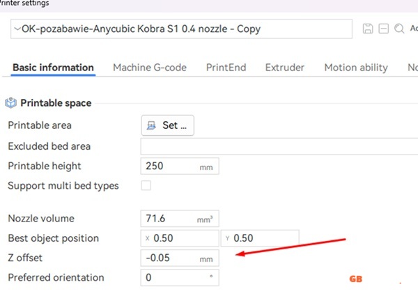 kobra s1 combo z-offset